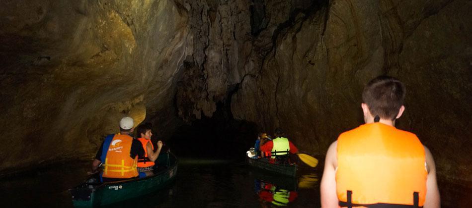 Barton Creek Cave Canoeing Spelunking